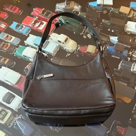 Giani Bernini Black Leather Shoulder Bag Purse New W/O Tags - Picture 3 of 7